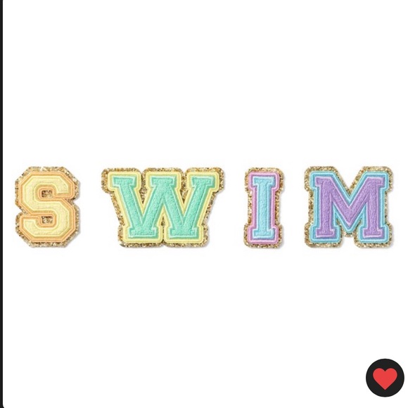 💗💚💙 Stoney Clover Lane x Target SWIM 4 Letter Patch Patches - Picture 2 of 3